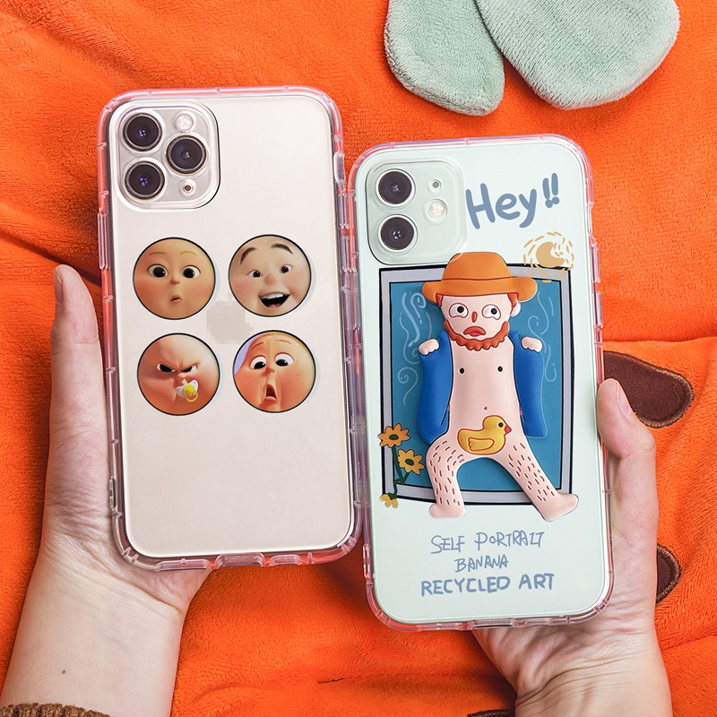 Ốp lưng iphone Ốp điện thoại Suntaiho TPU trong suốt hình người đàn ông râu ria thích hợp cho IPhone 13 12 11 Pro Max X XsMax XR 8 7