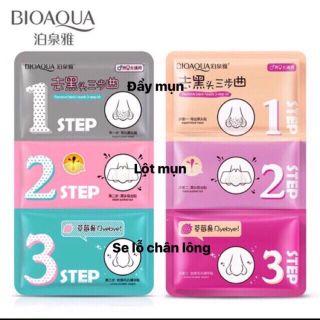 Miếng lột mụn đầu đen 3 bước bioaqua
