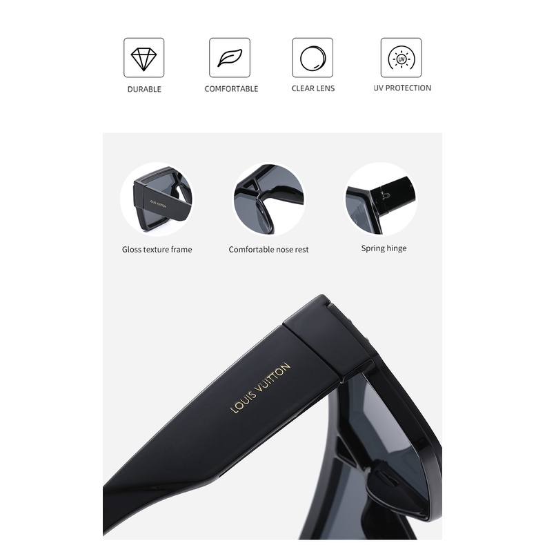 Kính Mát LV Gọng Vuông Phong Cách Retro Sang Trọng Thời Trang 2022 Cho Nam Và Nữ