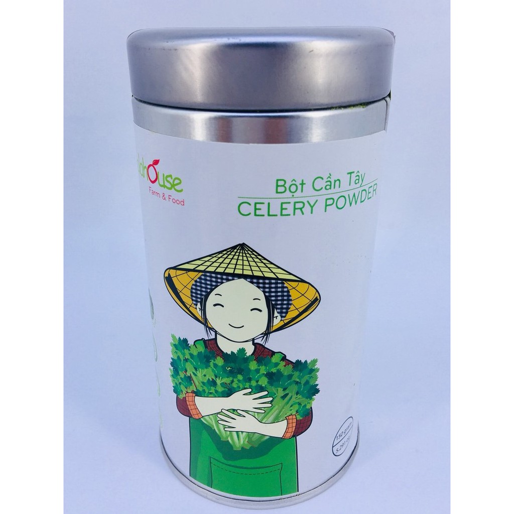 Bột cần tây sấy lạnh nguyên chất Dalahouse (Lon 150g) giúp giảm cân, detox