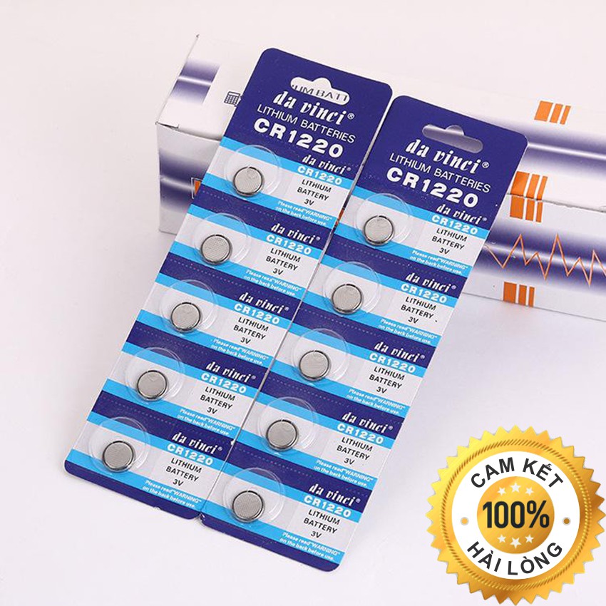CR1220 Vỉ Pin Cúc Áo Lithium 3V Dùng Cho Các Thiết Bị Điện Tử