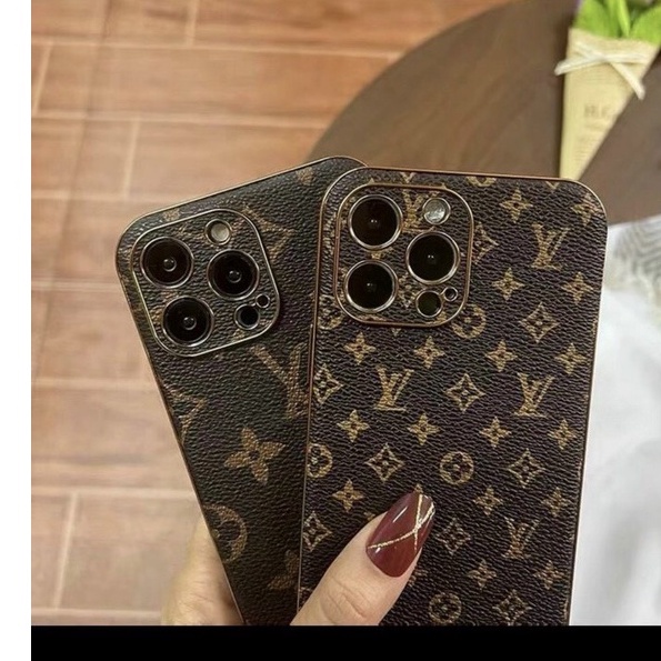 💕BẢO VỆ CAMERA 💕 Ốp điện thoại in logo L..V cạnh vuông cho IP 7 8 X XS 11 12 13 PLUS / PRO / MAX