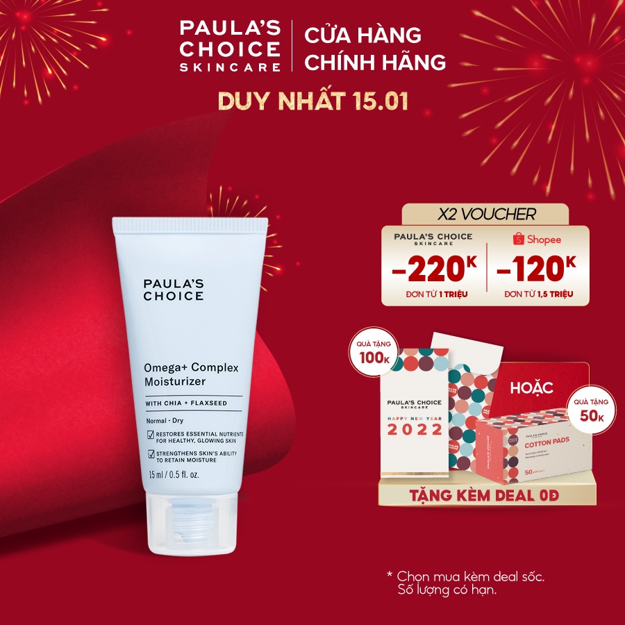 Kem dưỡng ẩm phục hồi ,chống kích ứng và làm khỏe da Paula's Choice Omega+ Complex moisturizer 15ml Mã 3397