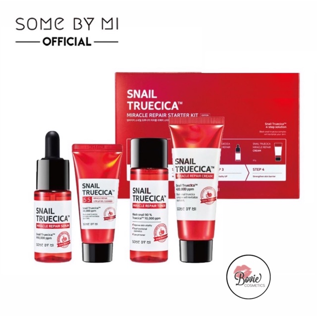 Bộ Kit Dưỡng Da Ốc Sên Some By Mi Snail Truecica Miracle Repair Starter Kit