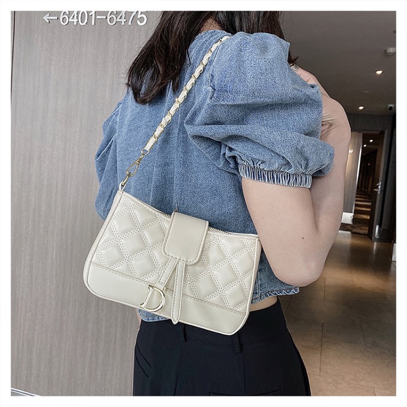 Túi Xách Nữ Túi Kẹp Nách Treo Chữ D Vừa Đeo Chéo Đeo Vai Sang Chảnh