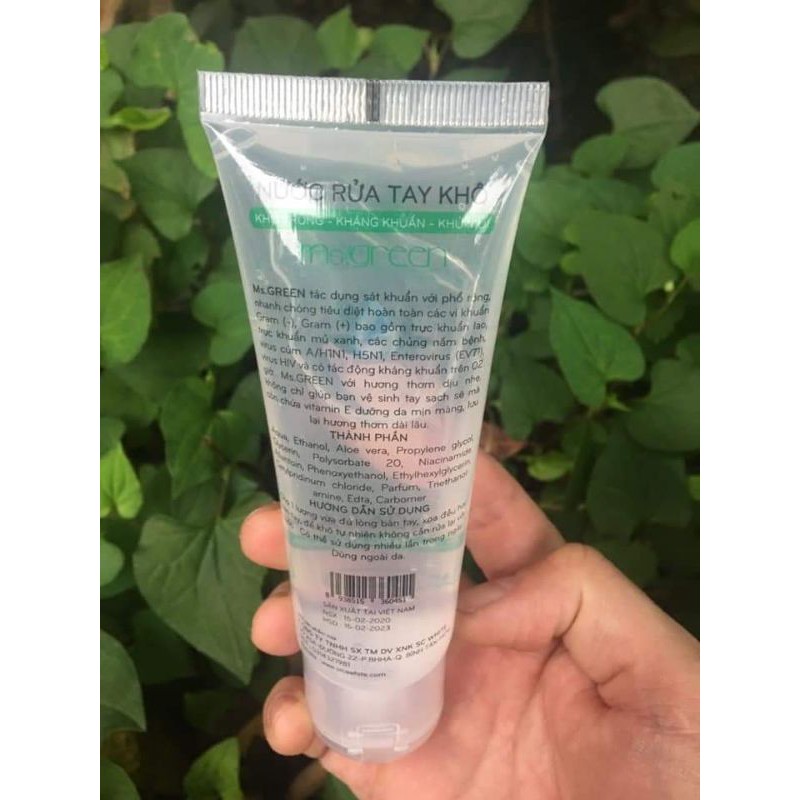 GEL RỬA TAY SÁT KHUẨN MS GREEN 70ml