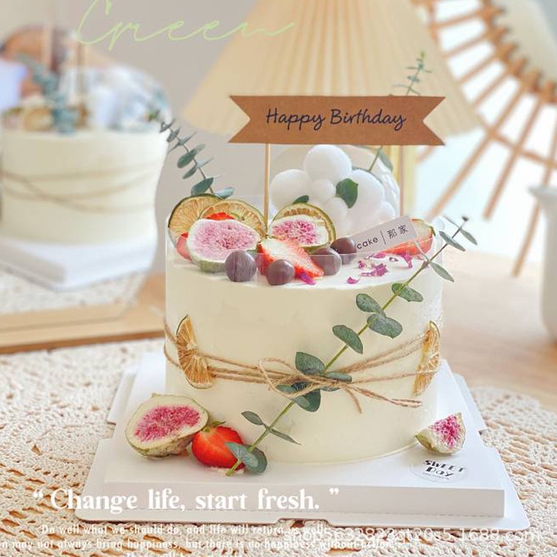 Cây Khuynh Diệp 36CM Dùng Trang Trí Bánh Kem Sinh Nhật