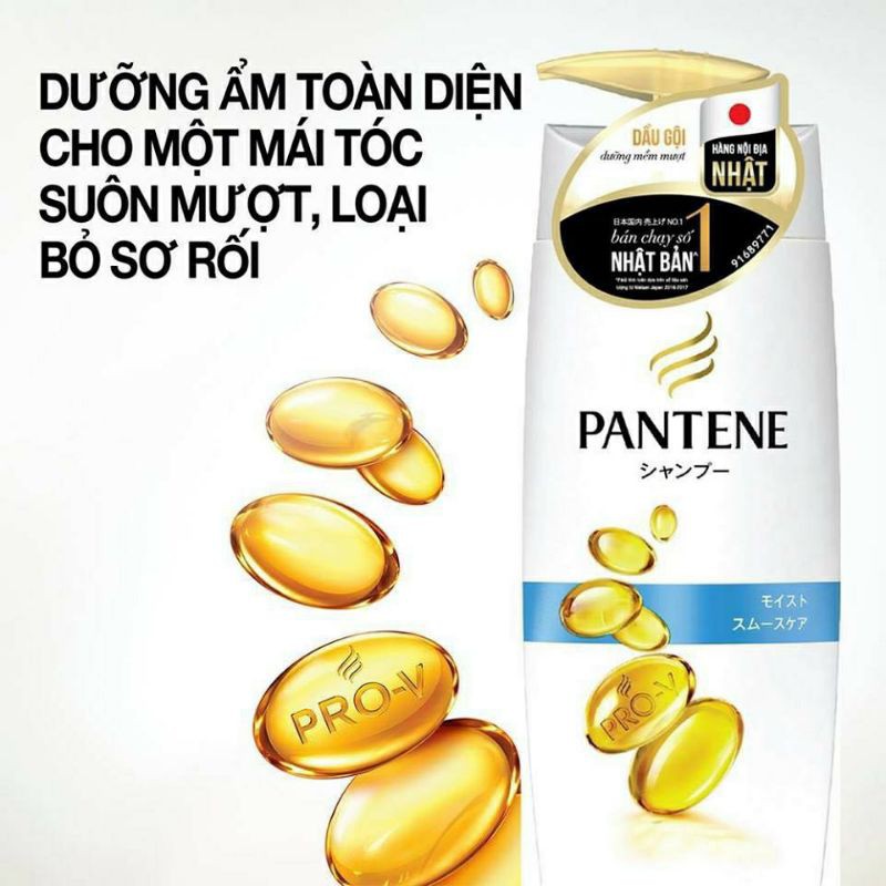 [GIÁ SỐC] Dầu Gội Pantene Dưỡng Tóc Mềm Mượt Chai 450ml Tóc Thơm Suôn Mượt Không Rối Dành cho tóc khô Nhật Bản