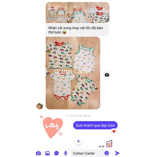 [VẢI COTTON] may đồ cho bé - mẹ tập may - khủng long