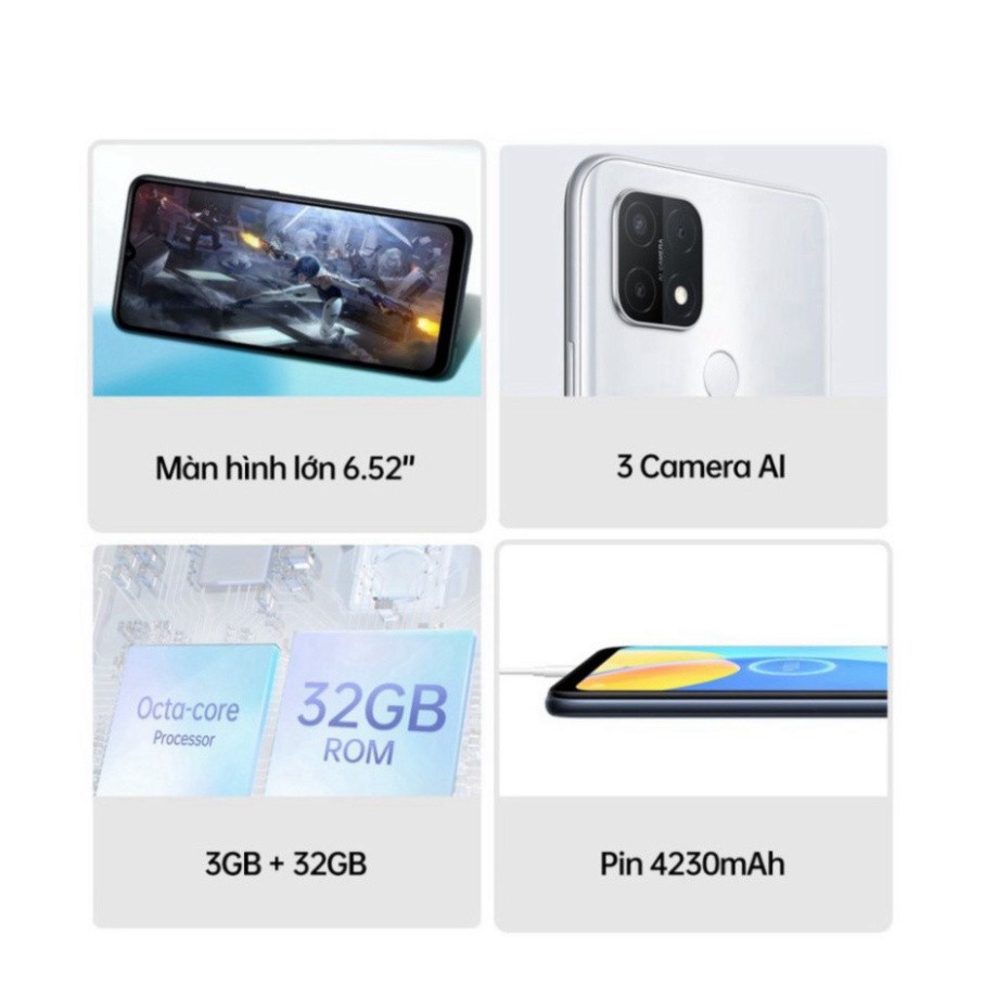 Điện thoại OPPO A15 (3GB/32GB) - Fullbox Nguyên Seal Chính Hãng   - smartphone chất