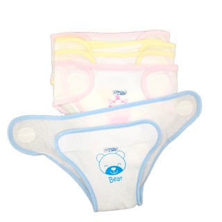 Tả vải dán sơ sinh jou, màu trắng viền màu 100% cotton cao cấp 1 cái