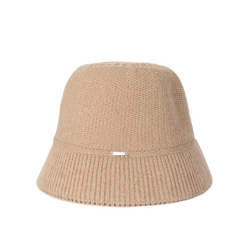 Mũ Bucket Dệt Kim Màu Trơn Thời Trang Thu Đông Cho Nữ