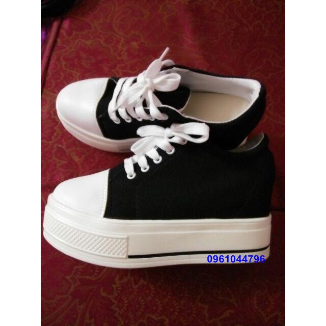 Giày bánh mì đế độn cá tính cao 9cm chất vải mềm mại 52