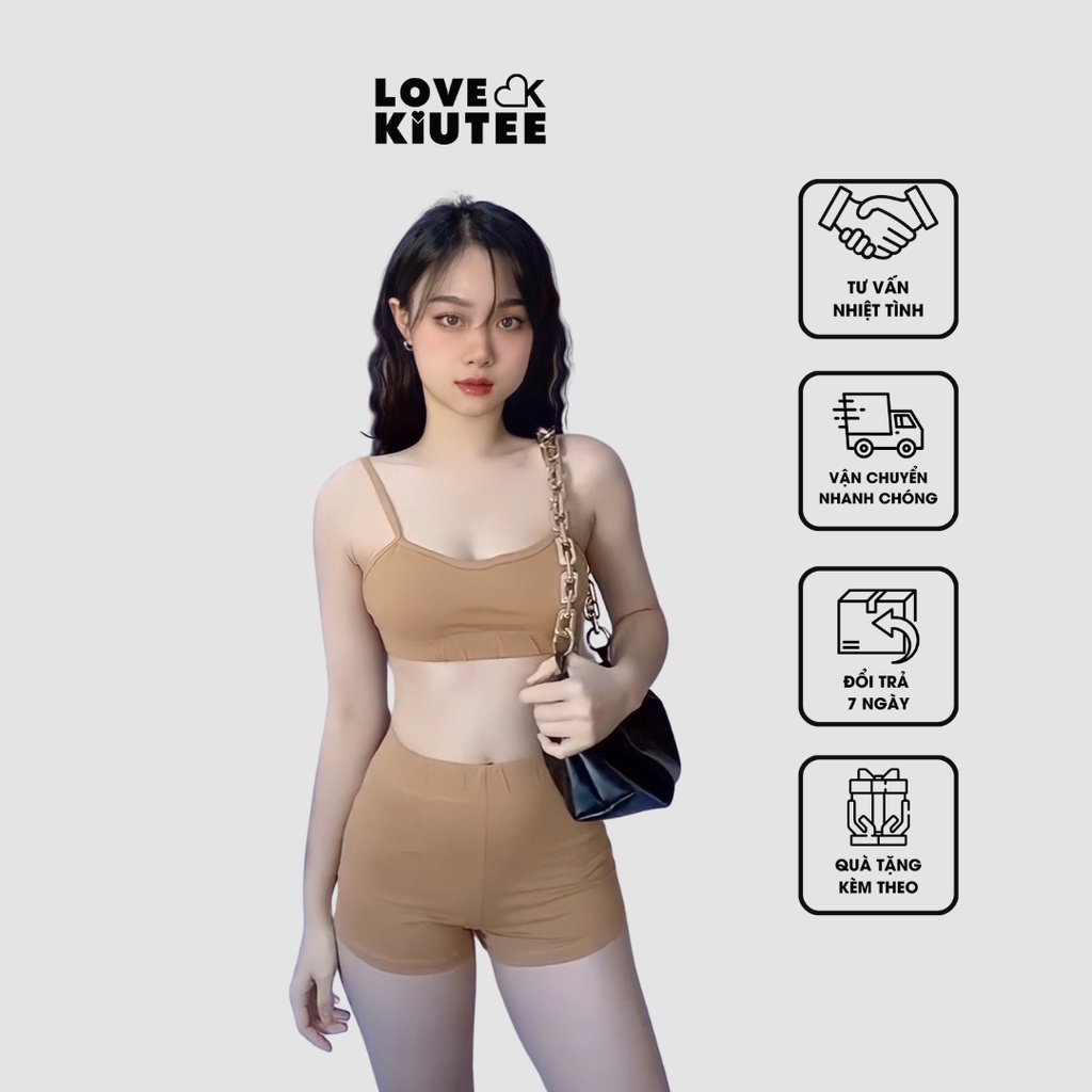 Nguyên bộ áo quần Simple Set thoải mai năng động cho bạn gái LOVEKIUTEE
