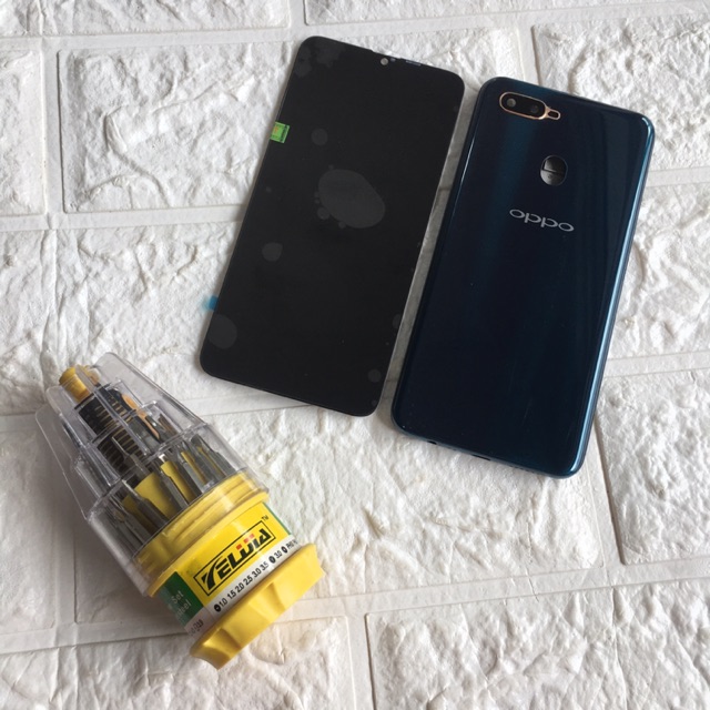 Combo Bộ Vỏ + Màn Hình Oppo A7 Zin Hàng Cao Cấp Tặng Lèm Bộ Vít