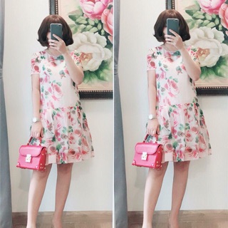 Váy hoa hồng đuôi cá độc quyền