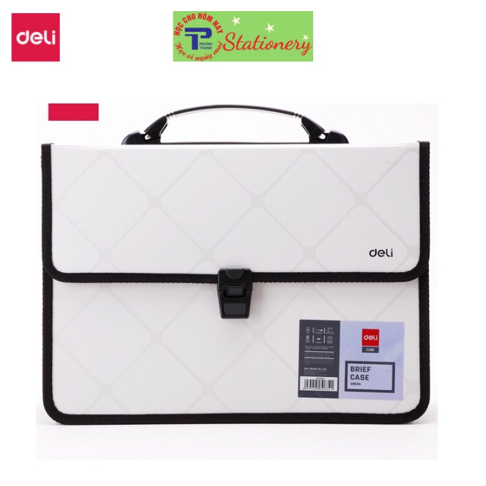 Cặp tài liệu A4 Deli, 200 trang, Xanh/Đỏ/Xám - 1 cái - E39634