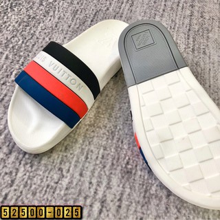 [HIT] Dép Lê LV Kẻ Sọc 4 Màu - Dép Quai Ngang Nam --