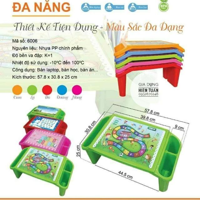 BÀN NHỰA ĐA NĂNG CHO BÉ VĨ HƯNG 6006