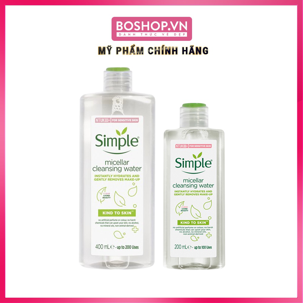 Nước Tẩy Trang Cho Da Nhạy Cảm Simple Kind To Skin