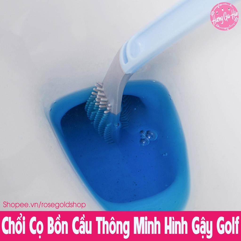 Cọ Bồn Cầu Silicon Thông Minh Hình Gậy Golf [Tặng Kèm Móc], Cọ Toilet Nhà Vệ Sinh Cao Cấp - Parroti Silicon