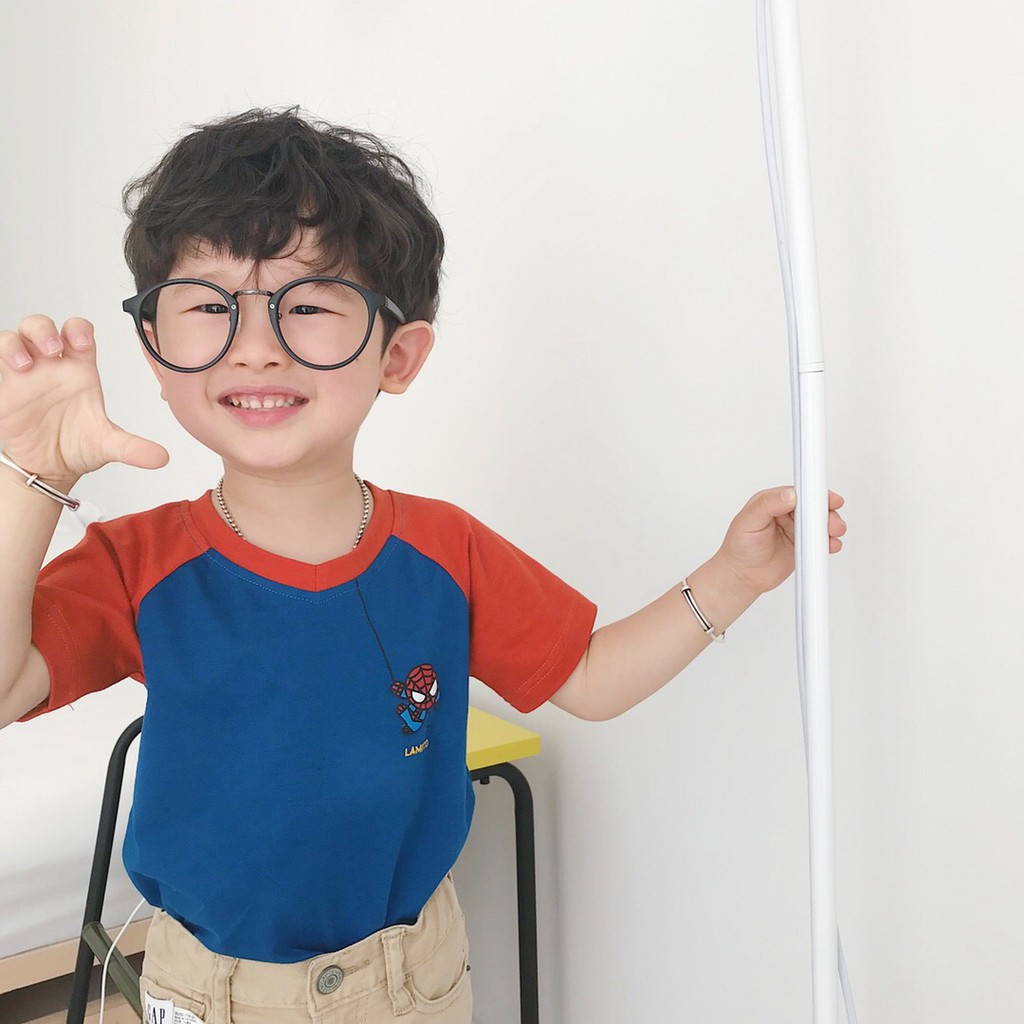 Áo Thun Ngắn Tay In Hình Phong Cách Hàn Quốc Cho Bé