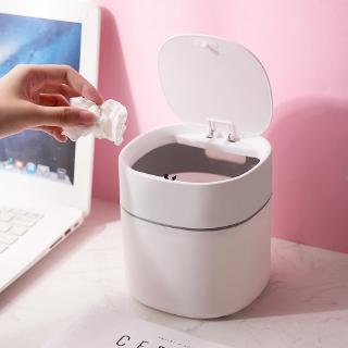 Small desktop trash can store table debris