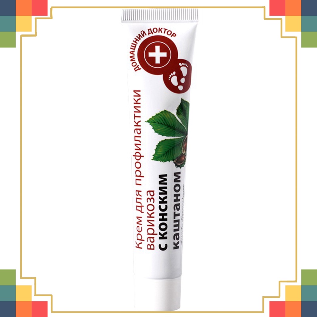 Kem dưỡng da chân Domashnij Doctor chống suy giãn tĩnh mạch chiết xuất từ Hạt Dẻ Ngựa 42 ml