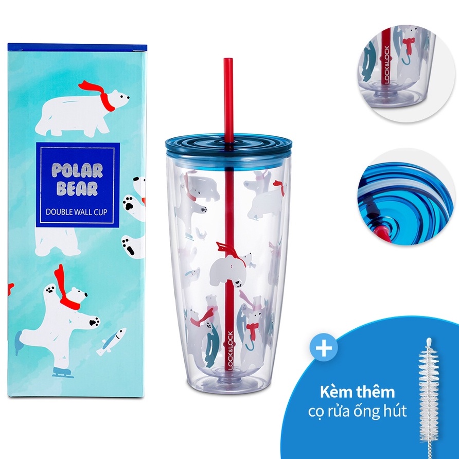 Ly Nhựa Có Ống Hút Lock&Lock HAP507 750ml