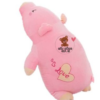 GẤU BÔNG HEO LƯỜI LÔNG MỊN LOẠI NHỎ 40CM CHO BÉ
