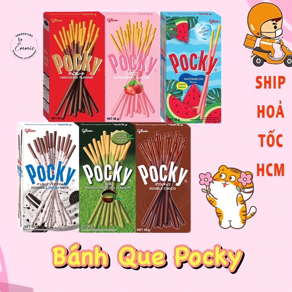 Bánh que phủ kem mix vị Glico  Pocky