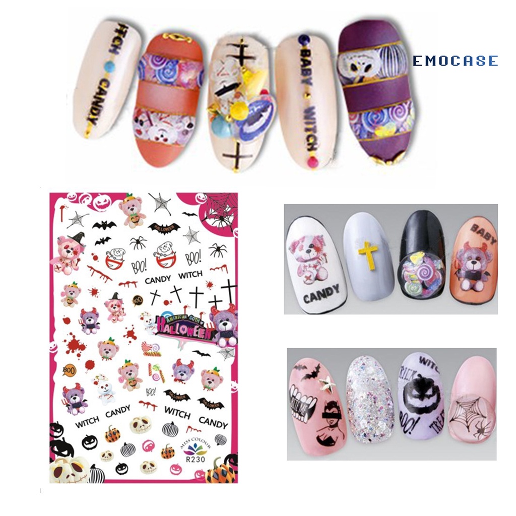 Ny-nail Miếng Dán Móng Tay Tự Dính Mạnh Mẽ Họa Tiết Tinh Tế Thân Thiện Với Môi Trường Trang Trí Nhiều Phong Cách Hallo