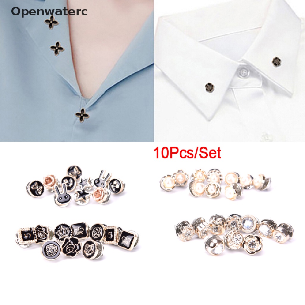 Set 10 Ghim Cài Áo Hình Hoa Đính Ngọc Trai Nhân Tạo Thời Trang