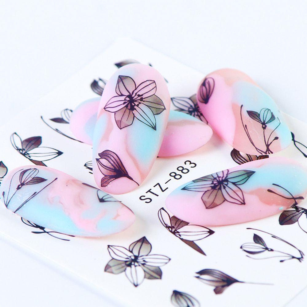 Miếng Dán Trang Trí Móng Tay Hình Hoa Sen Xinh Xắn