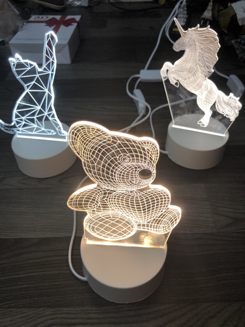 Đèn ngủ 3D trang trí 3 mức sáng