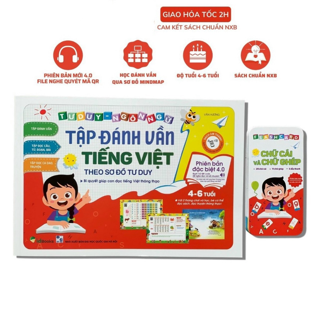 Đồ chơi Thẻ và Vở học tiếng Việt cho bé