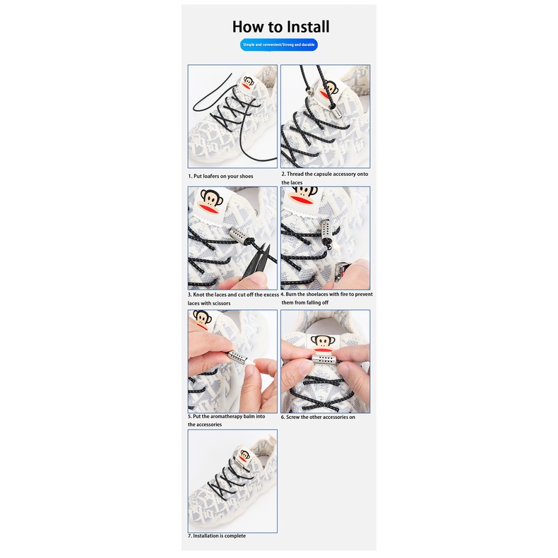 1 Cặp Dây Buộc Giày Hình Viên Nang Kim Loại Phản Quang Co Giãn Không Cần Buộc