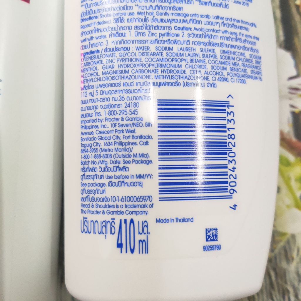 Dầu gội Head & shoulders - Mùi bạc hà mát lạnh