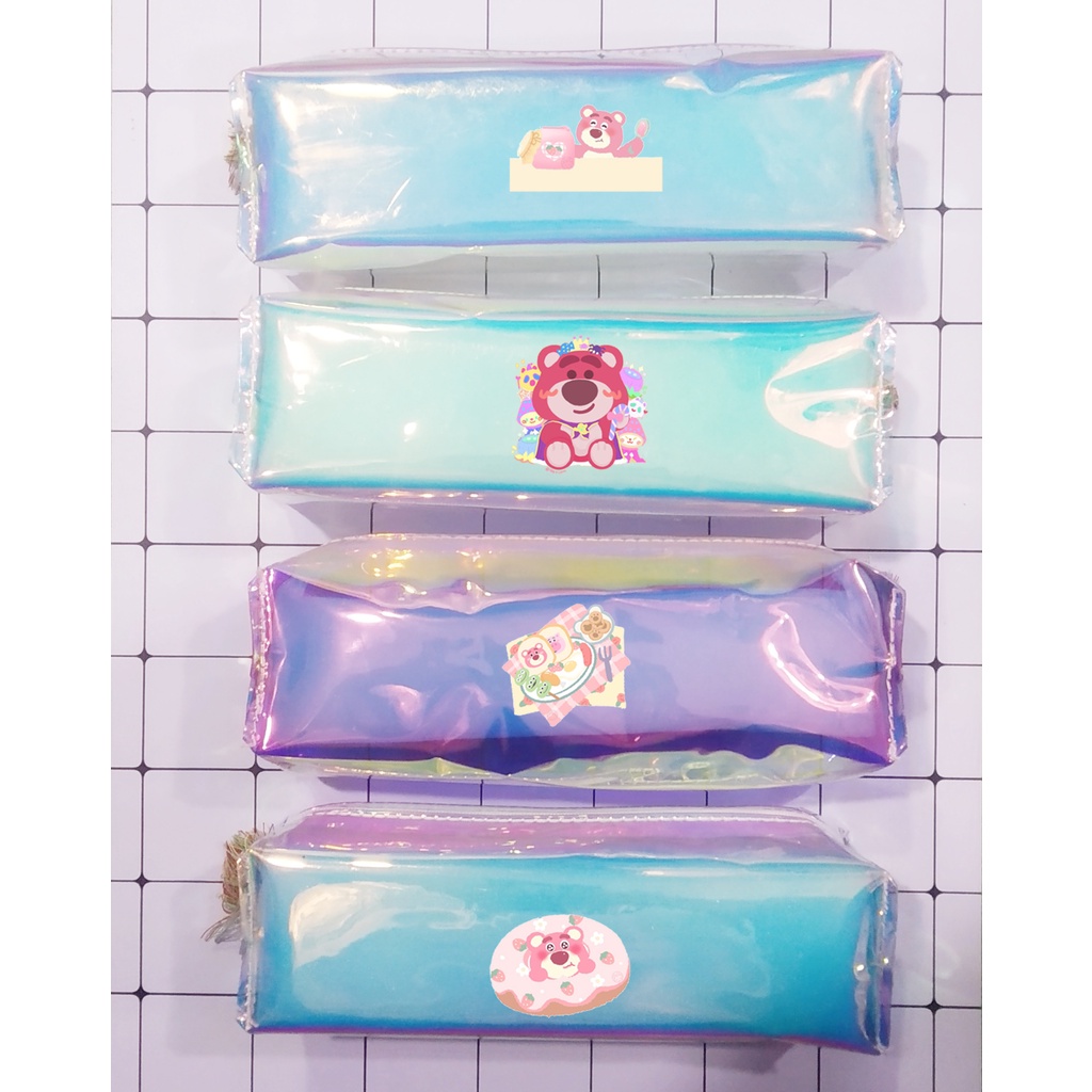 Hộp bút gấu dâu tây lotso thỏ stella cáo lina HBHI35 hologram trong công chúa hoạt hình dễ thương DF friends