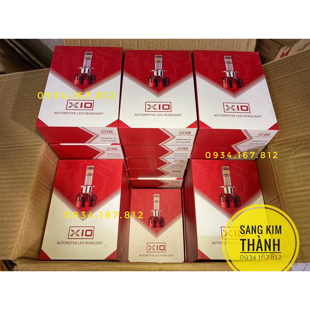 Đèn Pha Led X10 Cải Tiến 2021 2022 Chân H4 Bật Pha Giữ Cos