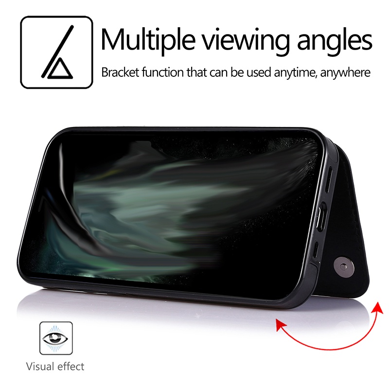 Ốp Điện Thoại Da PU Có Ngăn Đựng Thẻ Và Giá Đỡ Cho iPhone 14 13 12 11 Pro Max XS Max 11 12 13 14