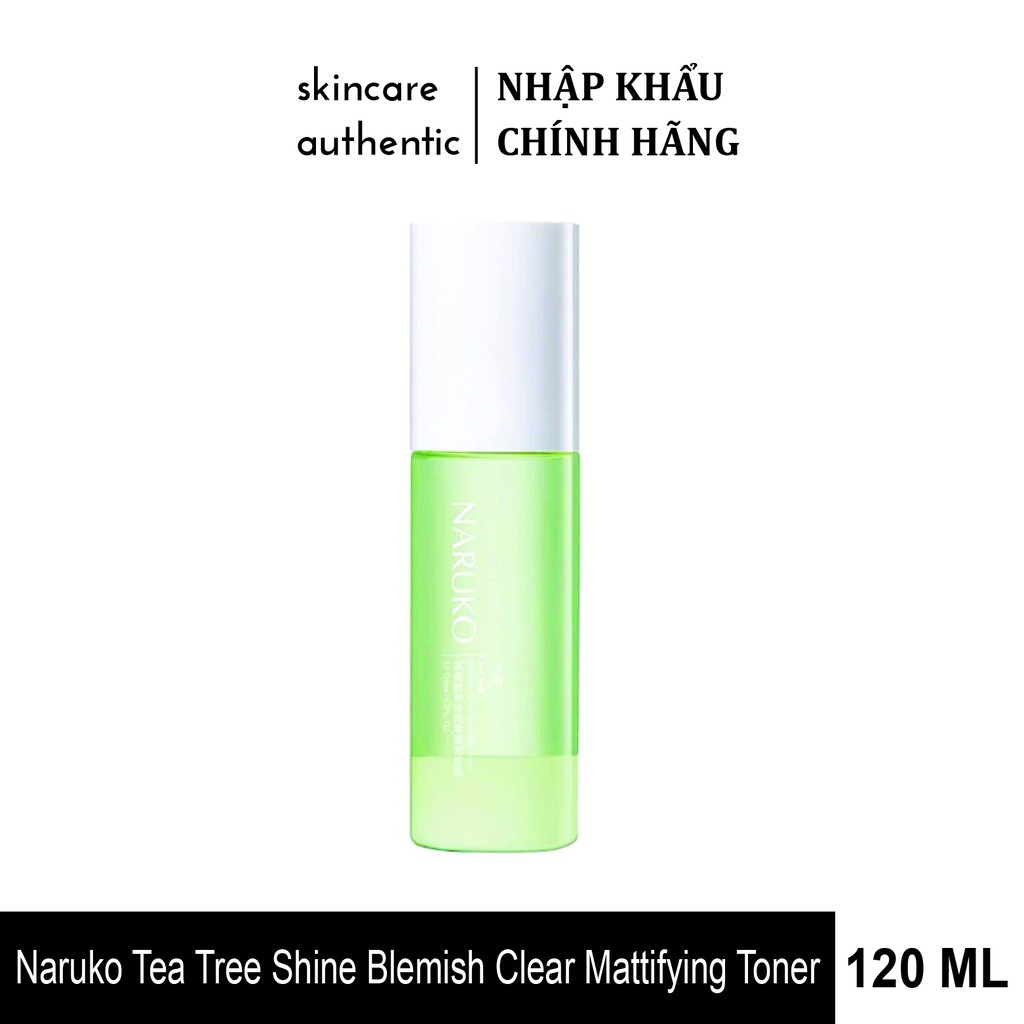 [AUTHENTIC 100%] Toner 2 lớp kiềm dầu làm sáng da Naruko Tea Tree Shine Blemish Clear Mattifying 120ml