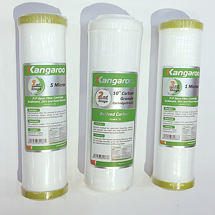 Bộ lõi lọc nước Kangaroo số 1, 2, 3