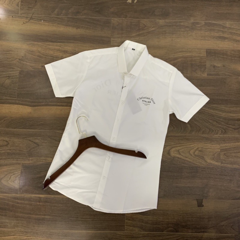 Áo sơ mi cộc tay CD nổi chữ hai mặt cực đẹp | BigBuy360 - bigbuy360.vn