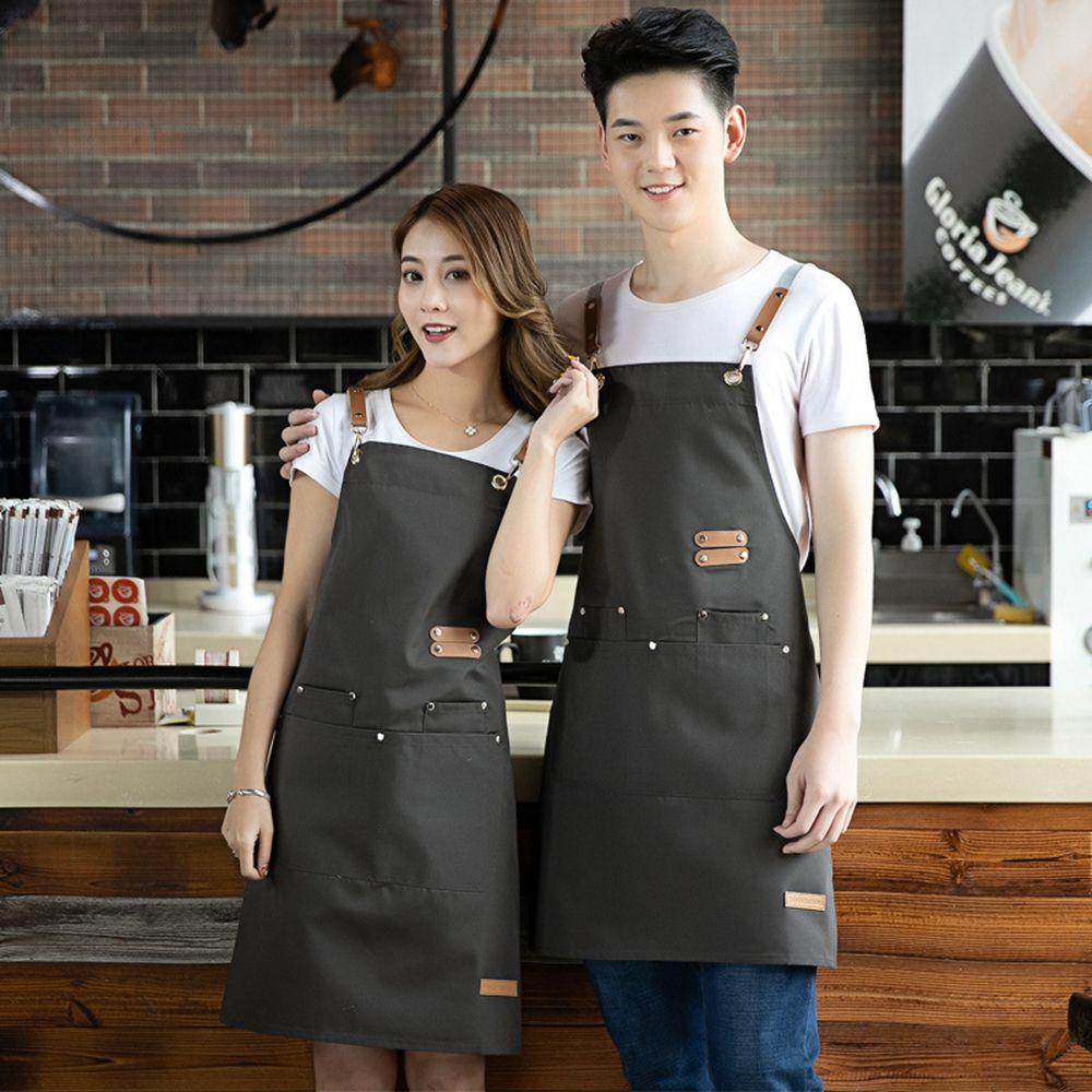 Tạp Dề Vải Canvas Màu Sắc Tinh Khiết Tiện Dụng Khi Làm Bếp