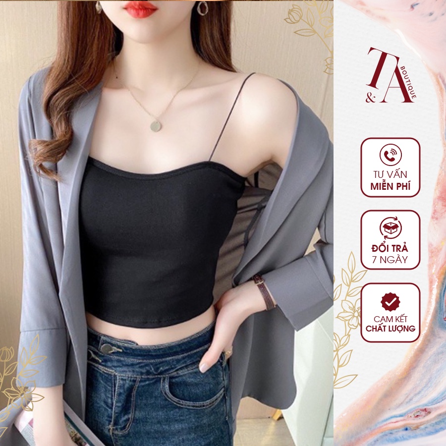 Áo Croptop Nữ 2 Dây Sợi Bún Cao Cấp Thời Trang Sexy Quyến Rũ CHIDU- TA013