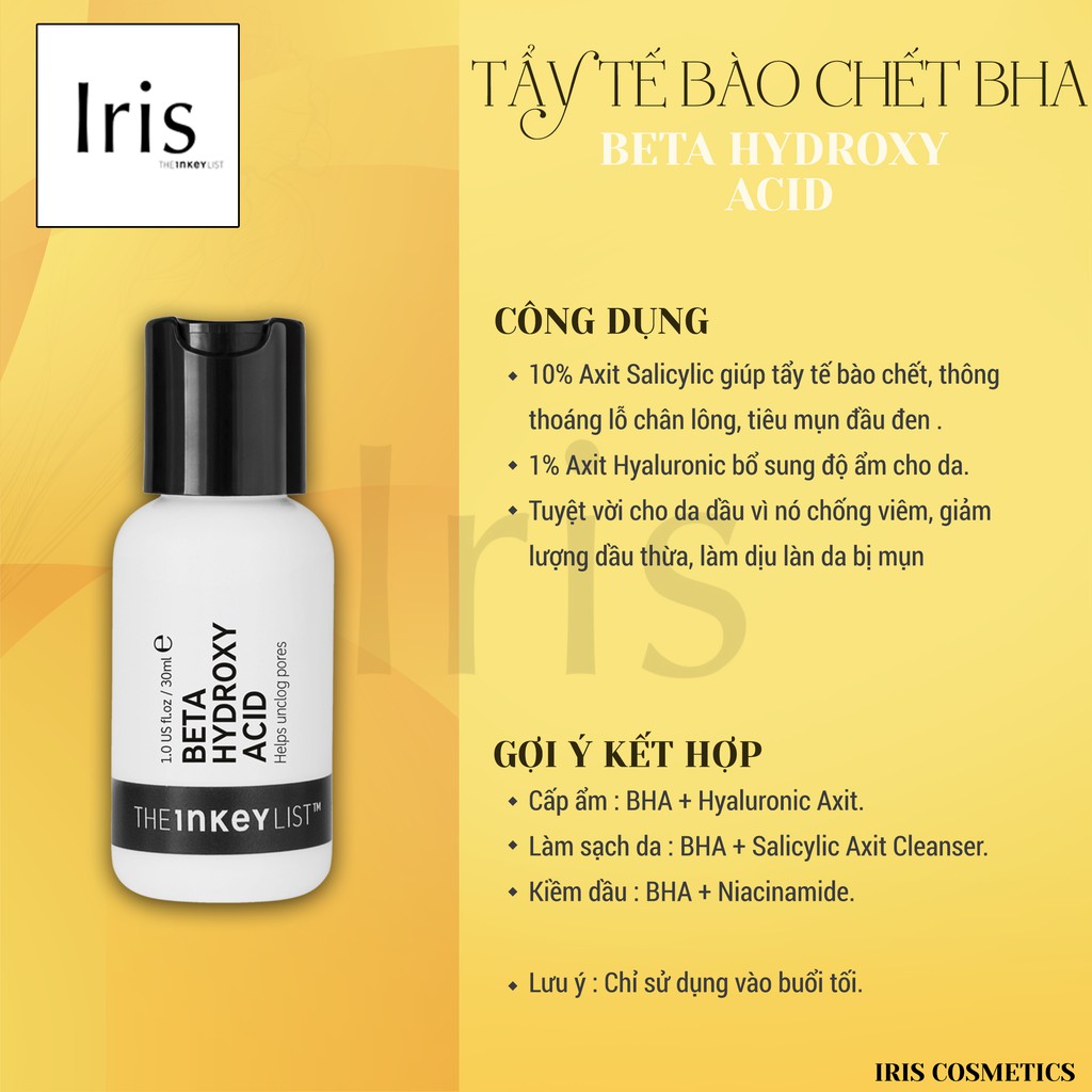 (BILL CANADA) Tinh chất tẩy tế bào chết BHA Beta Hydroxy Acid -The INKEY List-