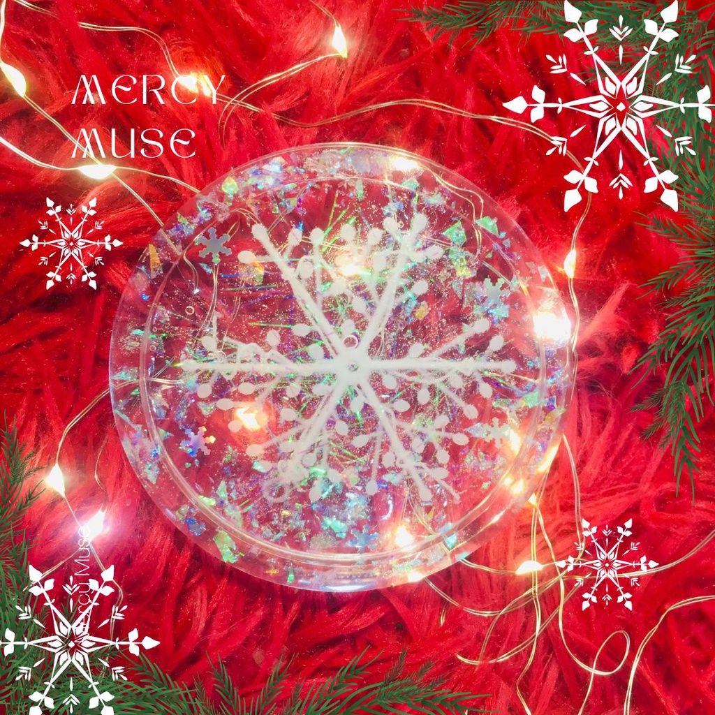 🎄🎁 Bộ 2 Miếng lót ly Mercy Muse chống thấm chịu nhiệt phiên bản ĐẶC BIỆT Noel/ Giáng sinh/ Christmas🎄🎄