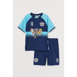 Set quần áo bóng đá xanh HM H&M size 6-8y _hàng chính hãng authentic