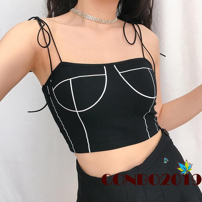 Áo dây nữ cộc tay hở eo quyến rũ